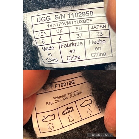 UGG Fluff Punk Women’s Boots Black Size 6 Platform Sheepskin Lined STORE MODEL - Picture 2 of 16